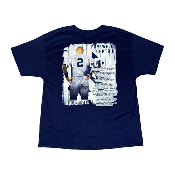 Vintage New York Yankees Derek Jeter MLB Farewell T-Shirt - Picture 1 of 5